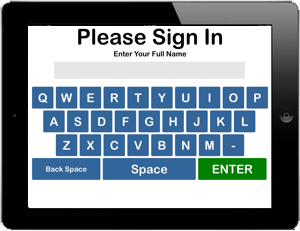 Probation Check In Sign in page. This is the first page that is displayed on your kiosk.